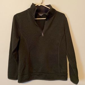 Eddie Bauer-Swearer fleece pull over. Green
